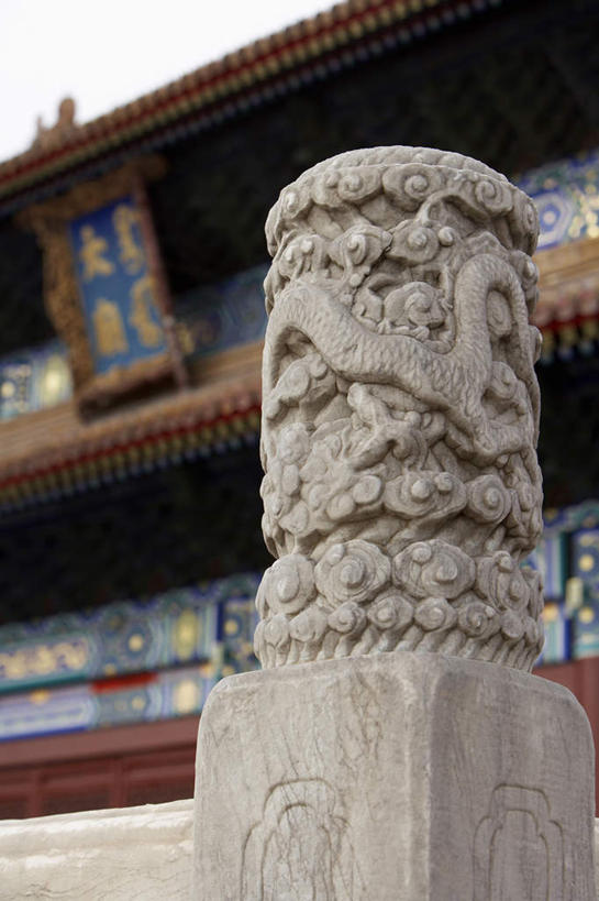 无人,竖图,正面,仰视,北京,中国,太庙,摄影,东亚,图腾柱,彩图,低角度拍摄