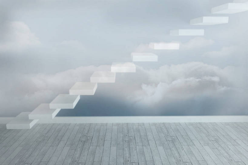 无人,横图,室内,白天,正面,数码,科技,楼梯,阴影,光线,网络,影子,阶梯,云,云朵,高光,几何,计算机图形,合成,云彩,台阶,蓝色,白云,蓝天,天空,阳光,天,晴朗,电脑合成图,数码合成图,合成图,写实,具体,具象,晴空,彩图