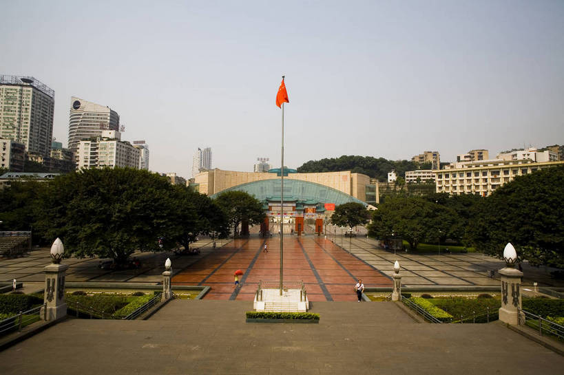 横图,彩色,室外,白天,城市风光,重庆,中国,亚洲,景观,建筑群,礼堂,现代建筑,摄影,四川省,东亚,中华人民共和国,人民大礼堂,bj174