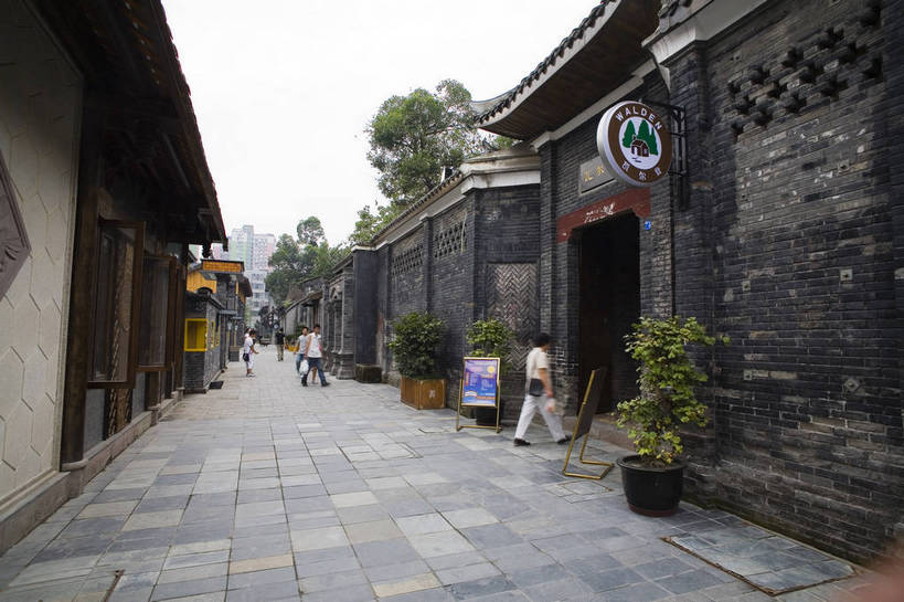 横图,彩色,室外,白天,旅游,标志建筑,地标,建筑,中国,亚洲,庭院,建筑群,小巷,院子,古典,建设,树木,休闲,摄影,四川省,东亚,四川,成都,成都市,中华人民共和国,省会,西南地区,川,宽窄巷子,青羊区,旅行,bj174