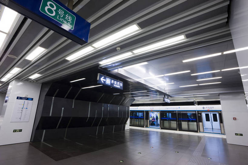 横图,彩色,室内,地铁,车站,北京,中国,图片,灯光,站台,轨道交通,交通,大厅,摄影,东亚,bj174